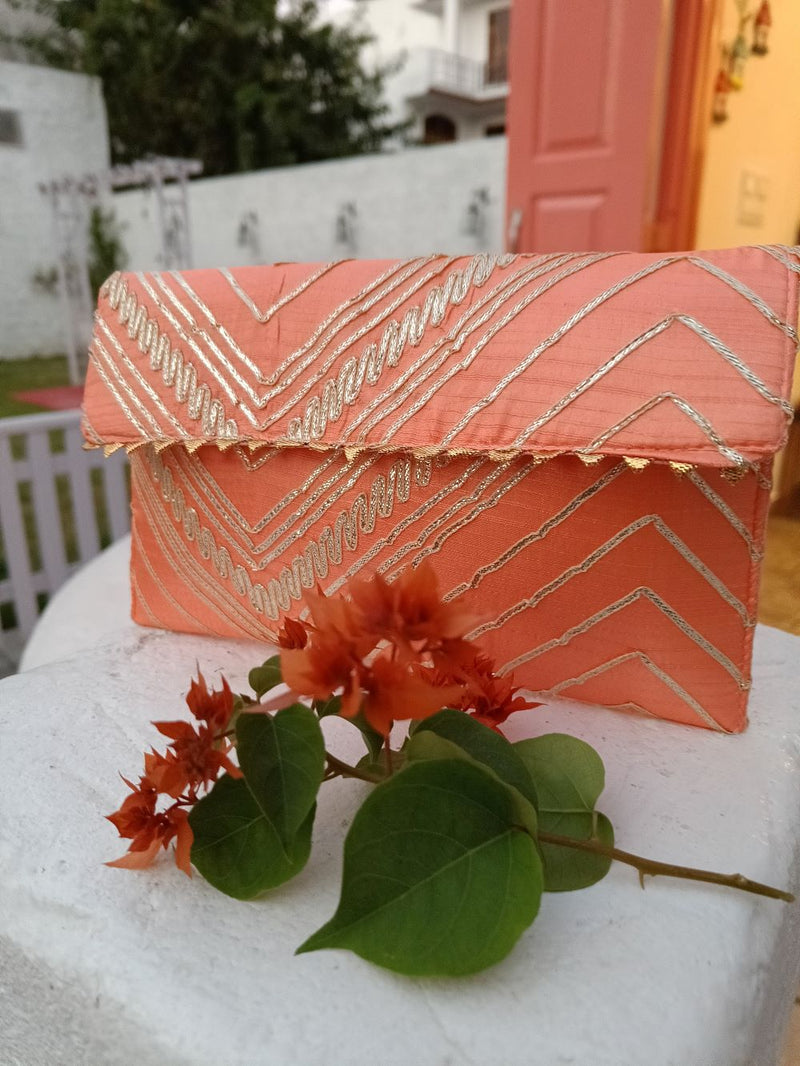 SILK BLEND BAG WALLET WITH GOTA WORK