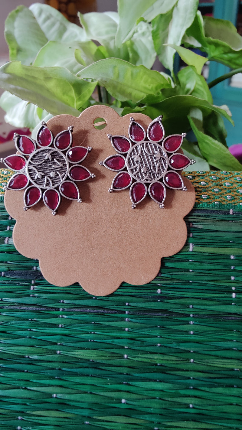 SILVER TONE EARINGS - PHOOL