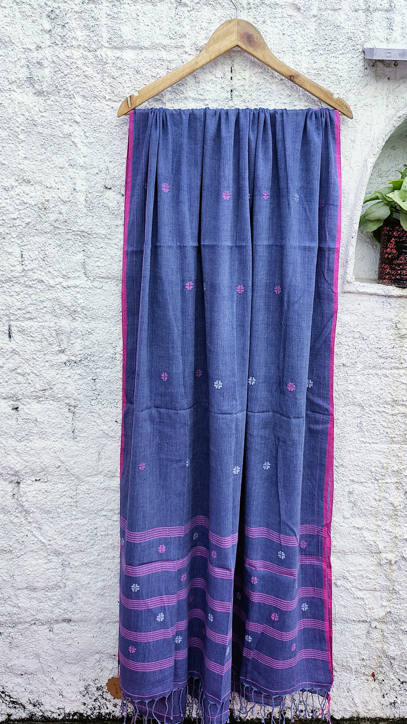 LAVENDER INDIGO JAMDANI DUPATTA