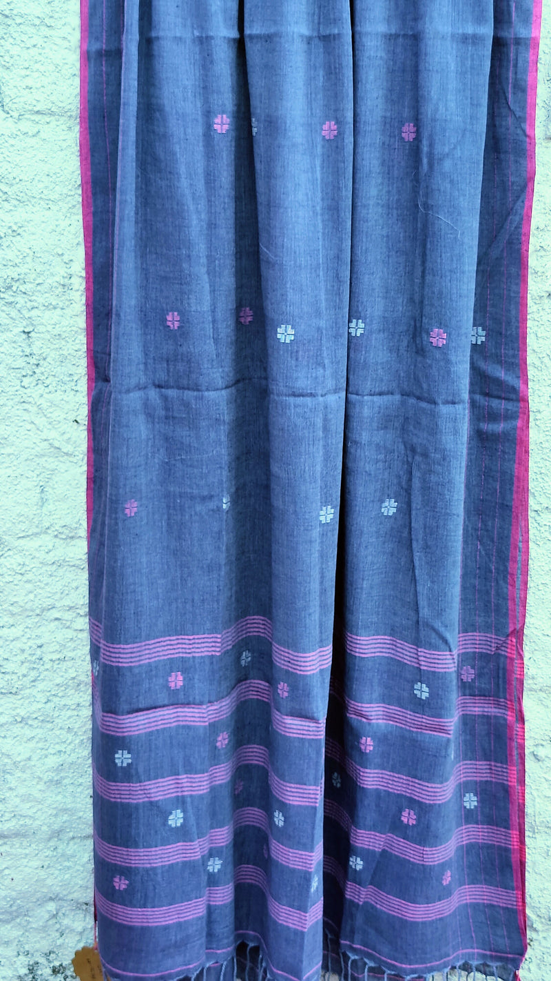 LAVENDER INDIGO JAMDANI DUPATTA