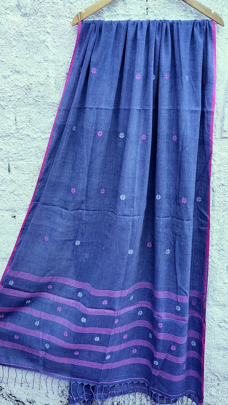 LAVENDER INDIGO JAMDANI DUPATTA