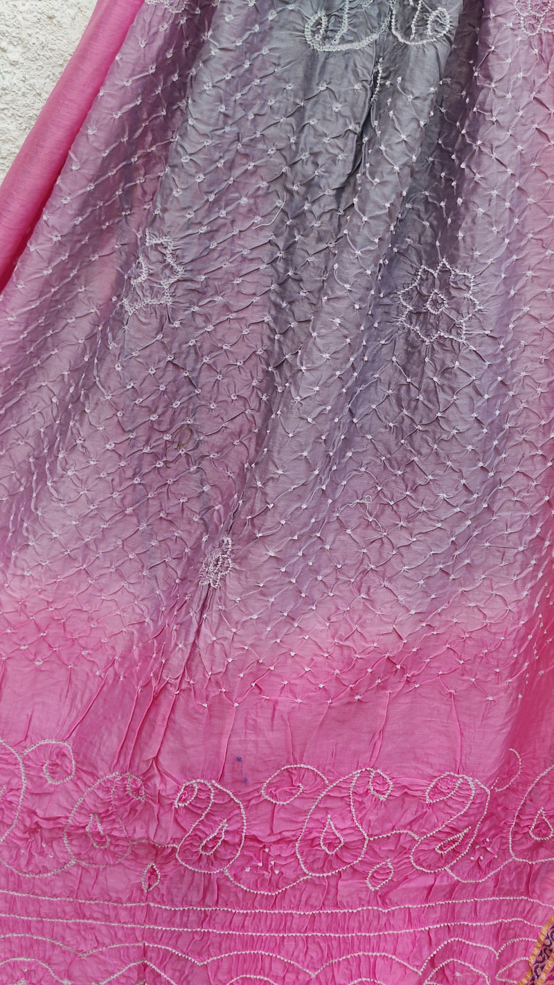 PINK CHANDERI BANDHINI DUPATTA