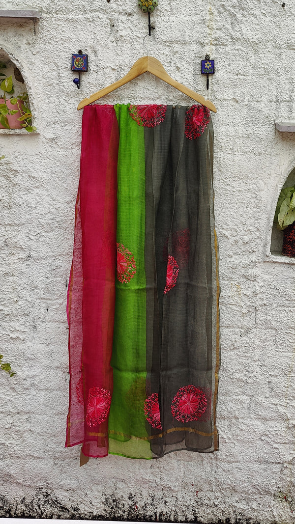 MULTICOLOURED KOTA SILK DUPATTA