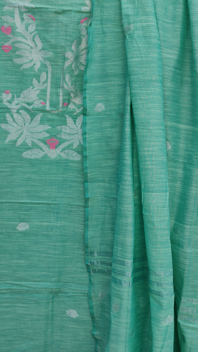 AQUAMARINE GREEN JAMDANI KURTA & DUPATTA