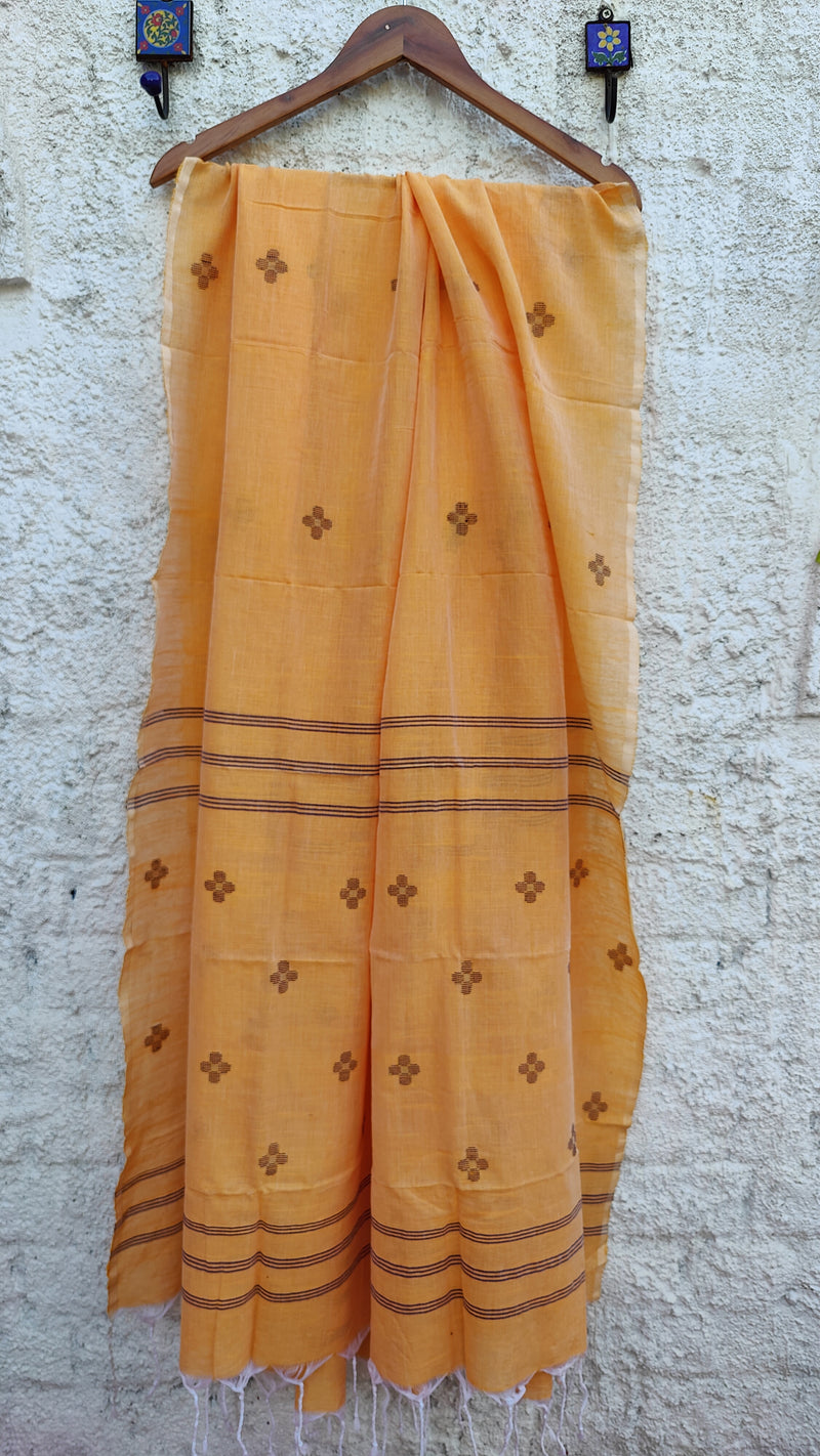 BUTTERSCOTCH ORANGE JAMDANI KURTA & DUPATTA