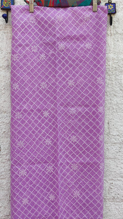 LAVENDER KOTA CHIKANKARI JAAL KURTA