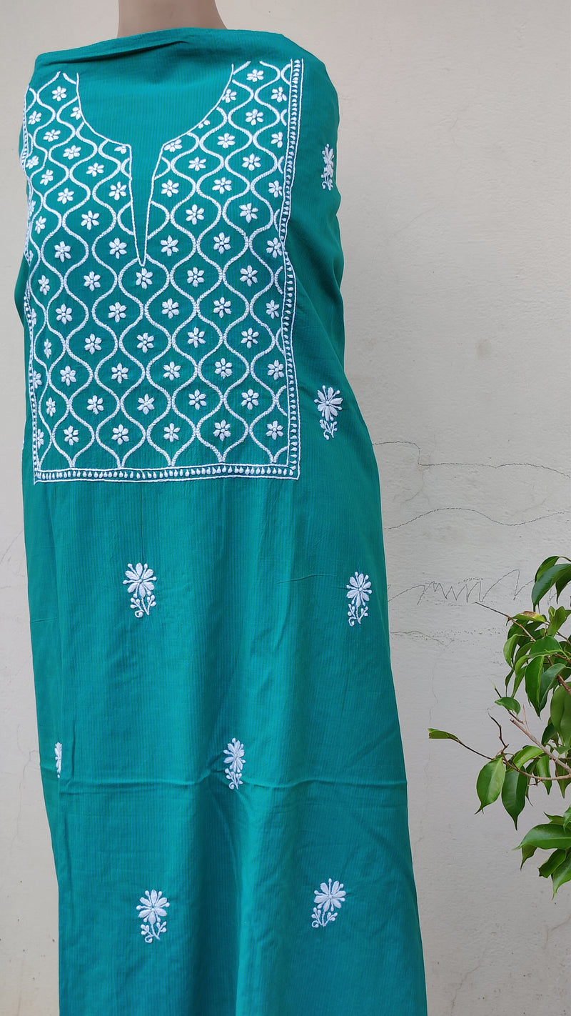 BLUE GREEN MANGALGIRI COTTON CO-0RD SET