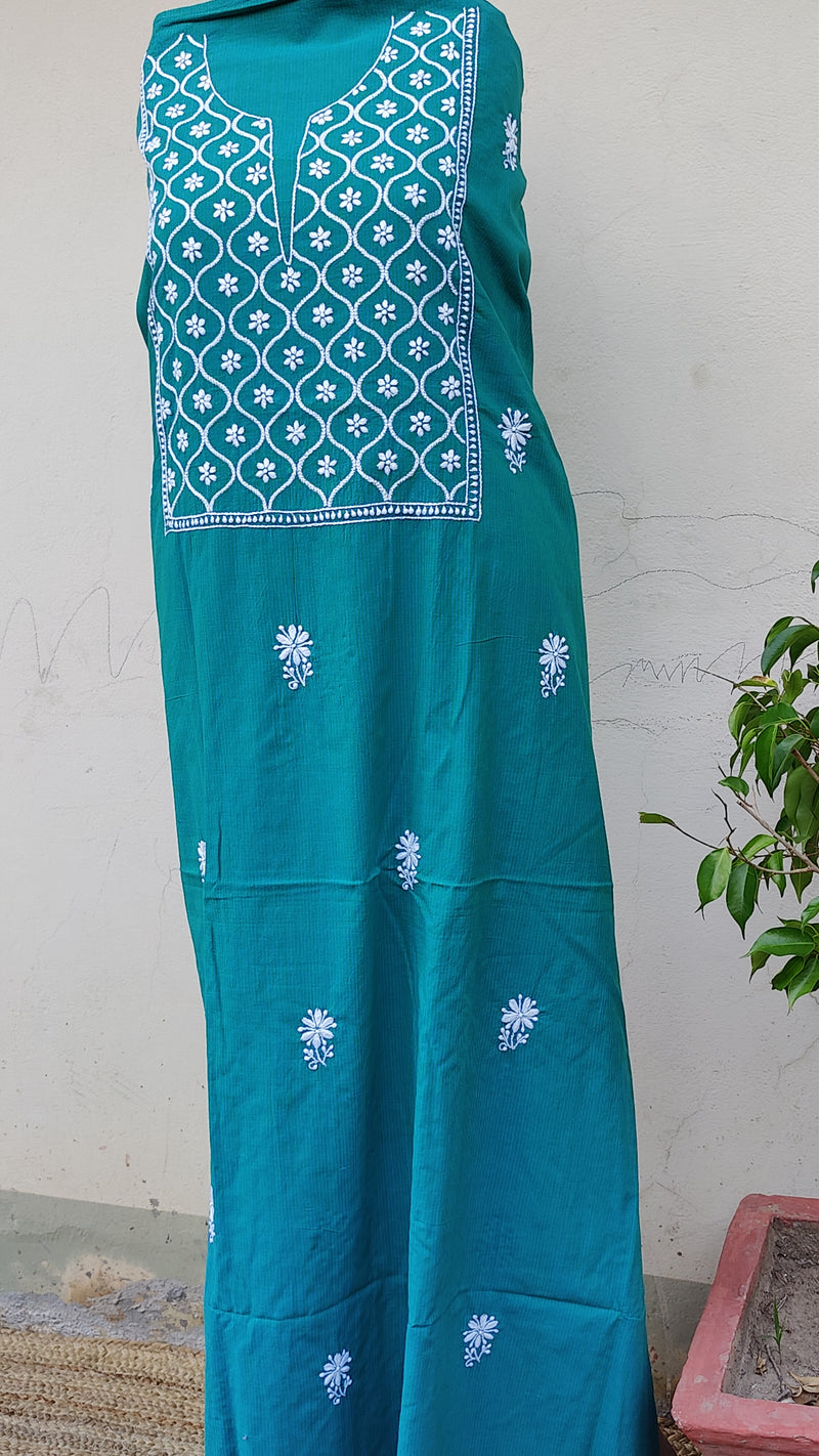 BLUE GREEN MANGALGIRI COTTON CO-0RD SET