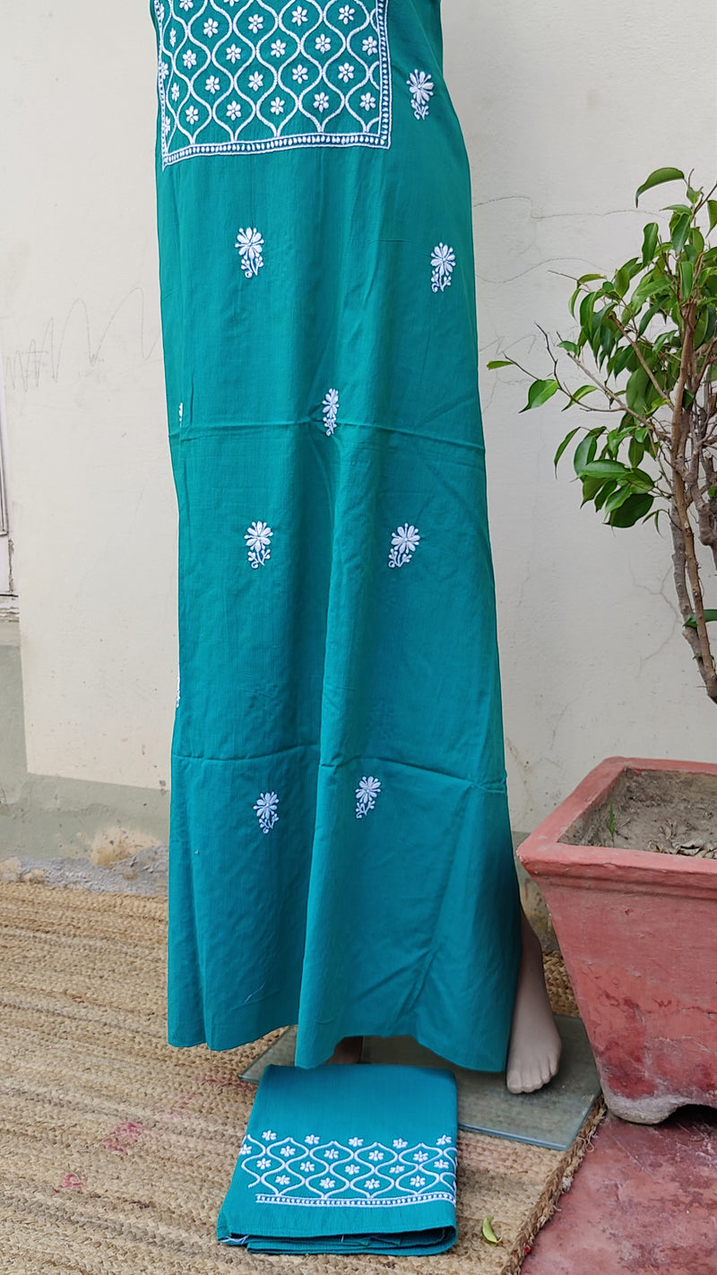 BLUE GREEN MANGALGIRI COTTON CO-0RD SET