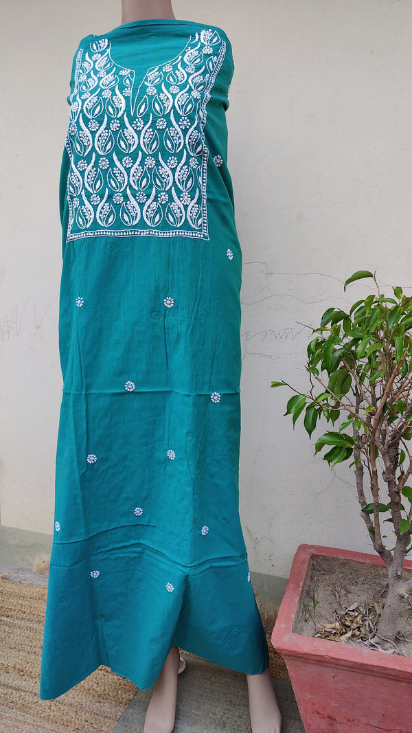 BLUE GREEN MANGALGIRI COTTON CO-0RD SET -2