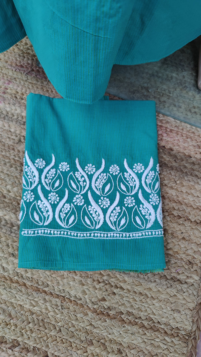 BLUE GREEN MANGALGIRI COTTON CO-0RD SET -2