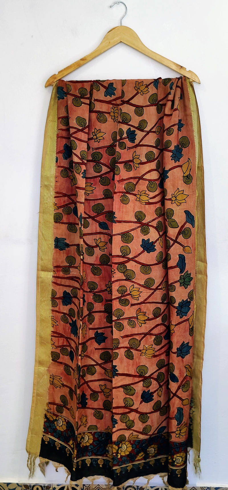 CHENNURI SILK PEN KALAMKARI DUPATTA