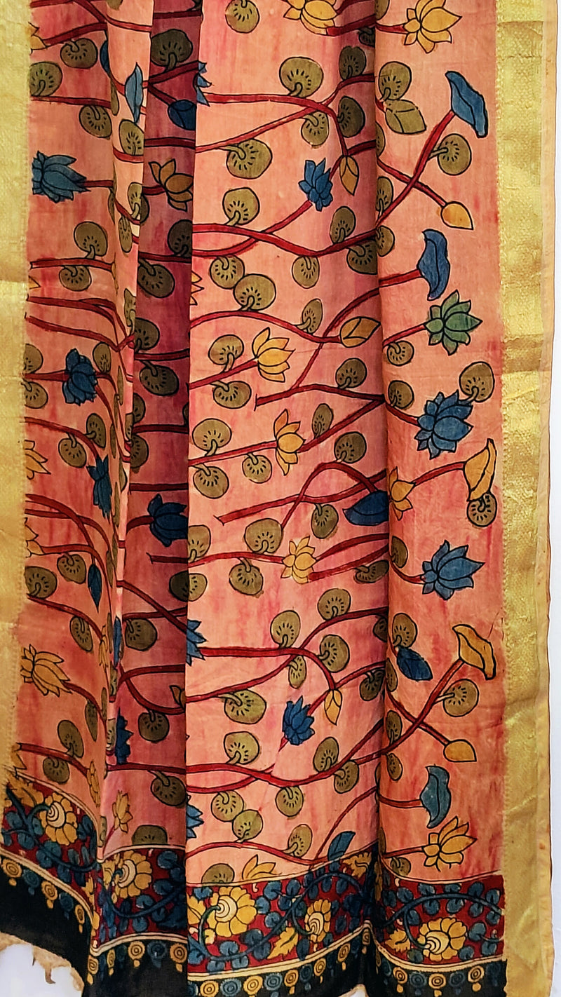 CHENNURI SILK PEN KALAMKARI DUPATTA