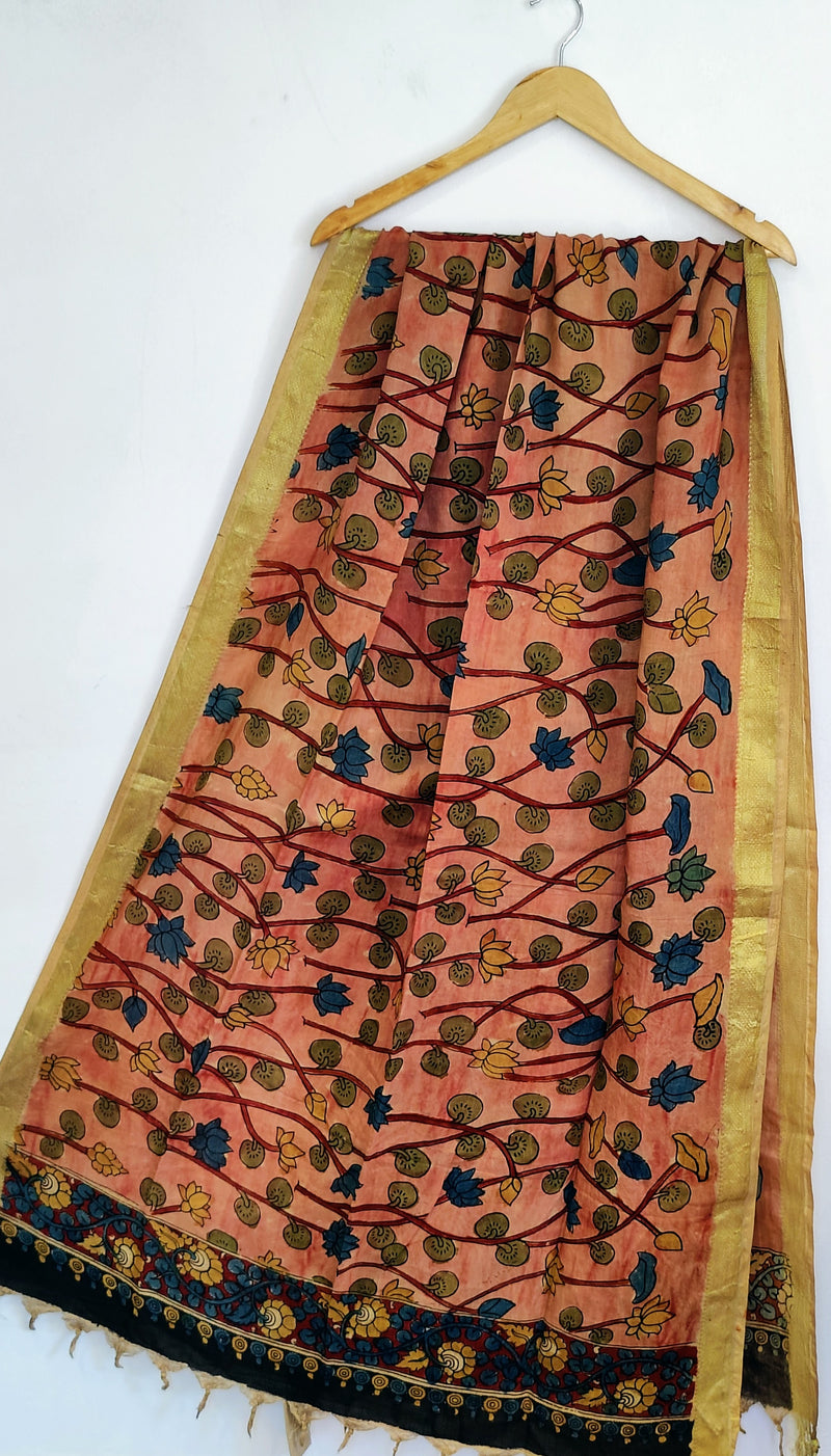 CHENNURI SILK PEN KALAMKARI DUPATTA